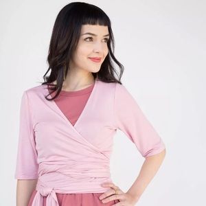 Pink Agnes & Dora Wrap Top size XXL